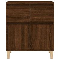 Dressoir 60x35x70 cm bewerkt hout bruineikenkleurig - thumbnail