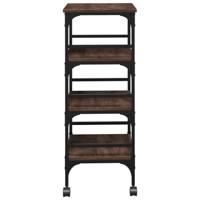 Keukentrolley 45x35x89,5 cm bewerkt hout bruin eikenkleurig - thumbnail