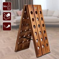Opklapbaar wijnrek voor 36 flessen in stijlvol design - thumbnail