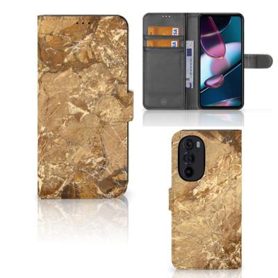 Motorola Edge 30 Pro | Bookcase | Marmer Creme Motorola Edge 30 Pro | Bookcase | Marmer Creme