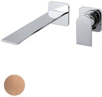 Beaux Lyon afdekset wandwastafelkraan 23 cm rechts koper 01 - thumbnail