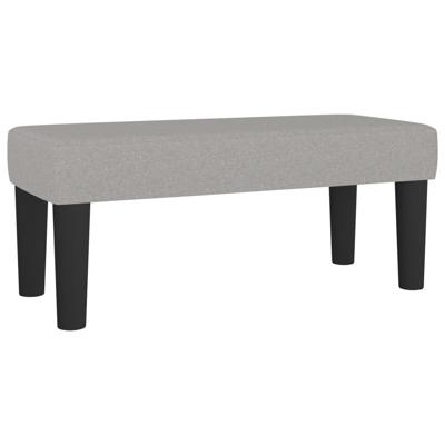 Boxspring met matras stof lichtgrijs 140x190 cm - thumbnail
