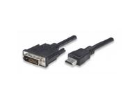 Techly ICOC-HDMI-D-100 10m DVI-D DVI-D zwart videokabel-adapter - thumbnail