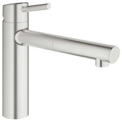 GROHE Concetto Keukenkraan - uittrekbare uitloop - supersteel geborsteld 31129dc1
