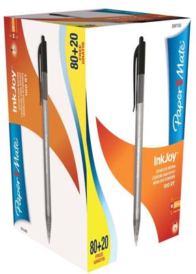 Paper Mate balpen InkJoy 100 RT zwart Paper Mate balpen InkJoy 100 RT zwart