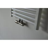 Riko Set Theromstatisch Onderblok Haaks-Links Geborsteld Staal - thumbnail