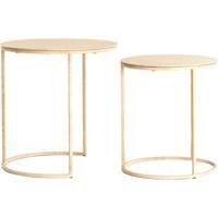 Bijzettafel Sadar Set van 2 Zand 50X40+52X46 CM - thumbnail