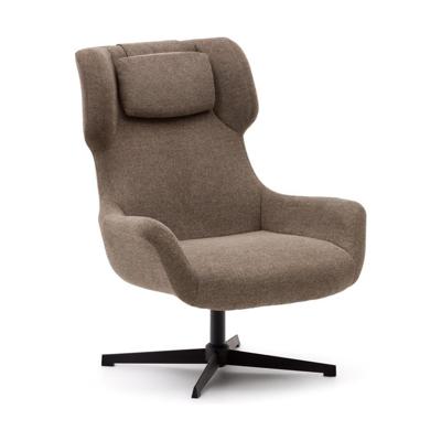 Kave Home Zalina fauteuil chenille Lichtbruin