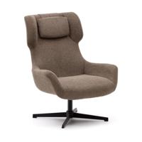 Kave Home Zalina fauteuil chenille Lichtbruin - thumbnail