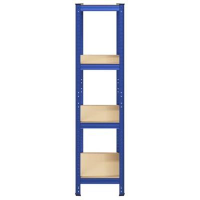 VidaXL Opbergrek 4-laags staal en bewerkt hout blauw