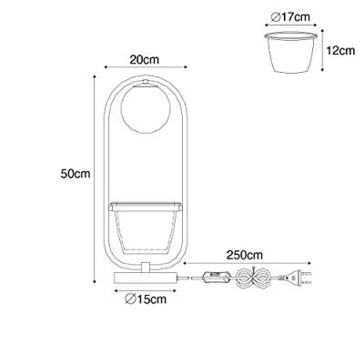 QAZQA Art deco tafellamp goud met wit glas - Isabella