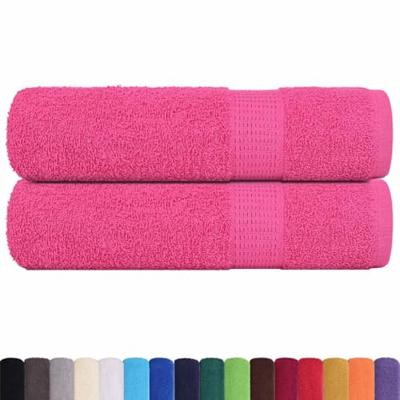VidaXL Handdoeken frogn 2 st 50x100 cm 360 g/m² roze