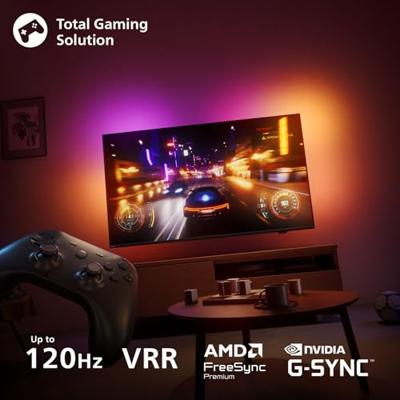 Philips Ambilight 48OLED760 4K OLED Smart TV - 48-inch scherm met P5 AI Perfect Picture Engine Ultra HD, Titan OS, Dolby Vision en Atmos Sound - Werkt met Alexa en Google Spraakassistent