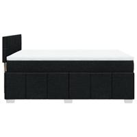 Boxspring met matras stof zwart 140x200 cm - thumbnail