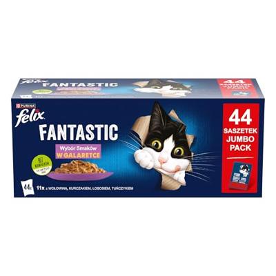 PURINA Felix Fantastic Mix in jelly - nat kattenvoer - 44 x 85g PURINA Felix Fantastic Mix in jelly - nat kattenvoer - 44 x 85g
