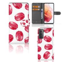 Samsung Galaxy S21 | Book Cover | Pink Macarons - thumbnail