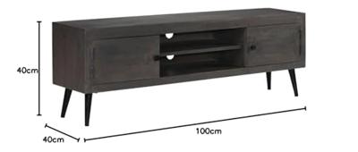 Tv-meubel 140x30x45 cm massief mangohout