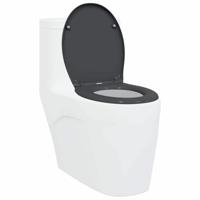 VidaXL Toiletzitting antraciet 47 x 37 x 4 cm duroplast - thumbnail