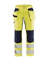 Blåkläder Dames werkbroek High-Vis met stretch 71631811 | High-Vis Geel/Marineblauw | Maat 44 - 7330509615249 - thumbnail
