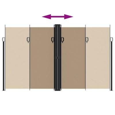 Windscherm uittrekbaar 200x1200 cm taupe