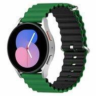 Ocean Style siliconen bandje - Groen / zwart - Huawei Watch 4 (pro) / 3 (pro) / Ultimate Ocean Style siliconen bandje - Groen / zwart - Huawei Watch 4 (pro) / 3 (pro) / Ultimate