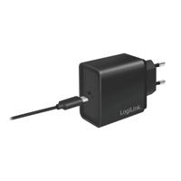 LogiLink Ladegerät USB-oplader 18 W 1x USB-C USB PD Zwart Binnen - thumbnail