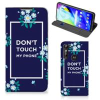 Motorola Moto G8 Power Design Case Flowers Blue DTMP - thumbnail