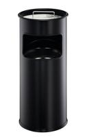 Durable 3330 333001 Afvalbak 17 l Plaatstaal (l x b x h) 305 x 302 x 687 mm Zwart Met asbak 1 stuk(s) - thumbnail