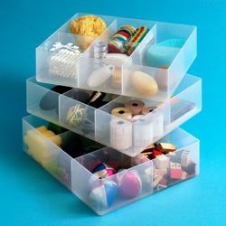 Really Useful Box, office divider met 6 vakjes, transparant