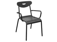 Smiley stapelstoel antraciet - thumbnail