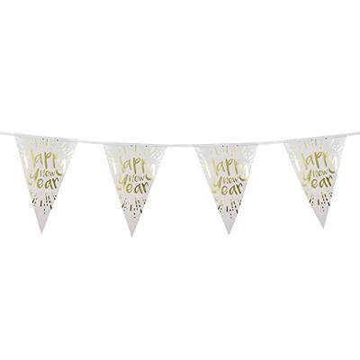 Folievlaggenlijn &apos;Happy New Year&apos; (4m)