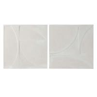 Wanddecoratie Home ESPRIT Wit Modern 80 x 4 x 80 cm (2 Stuks) - thumbnail