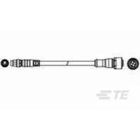 TE Connectivity 1-2273109-4 Sensor/actuator aansluitkabel M8, M12 Aantal polen (sensoren): 4 Stekker, recht, Bus, recht 1.50 m 1 stuk(s) - thumbnail