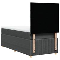 Boxspring met matras stof donkergrijs 80x200 cm - thumbnail