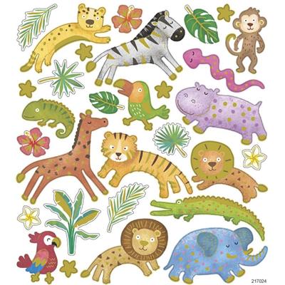 Creativ Company Stickers, wilde dieren, vel 15x16,5 cm, 1 vel Creativ Company Stickers, wilde dieren, vel 15x16,5 cm, 1 vel