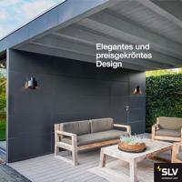SLV Zwarte muurlampPhontoni 1x E27 - 1007585 - thumbnail