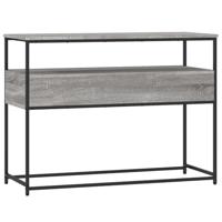 Wandtafel 100x40x75 cm bewerkt hout grijs sonoma eikenkleurig - thumbnail