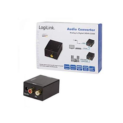 LogiLink CA0102 neu Toslink / Cinch Audio Adapter Zwart