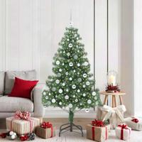 VidaXL Kerstboom met 300 led met standaard groen 180 cm pvc - thumbnail