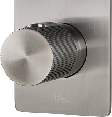 Ben Engraved Line inbouw regendoucheset Ø25cm met staafhanddouche gunmetal pvd