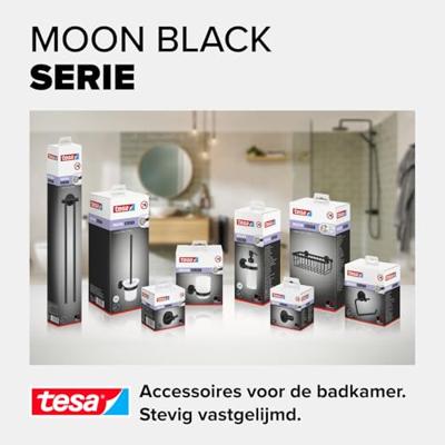 tesa MOON BLACK Handdoekhouder 2 handdoekstangen Lijm Metaal tesa MOON BLACK Handdoekhouder 2 handdoekstangen Lijm Metaal