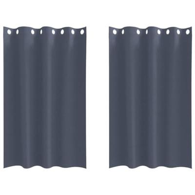 VidaXL Zwart-out gordijnen met ringen 2 pcs antraciet 175 x 140 cm