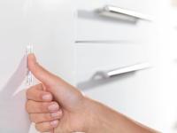 tesa POWERSTRIPS® Zelfklevende haak Large Transparant, Chroom Inhoud: 2 stuk(s) - thumbnail