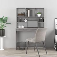 Bureau met schappen 102x45x148 cm bewerkt hout grijs sonoma - thumbnail
