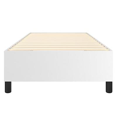 Boxspring bed kunstleer wit 90x200 cm