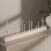 Nohr Kaarshouder/Tafellamp 'Sequita' kleur Whitewash - thumbnail