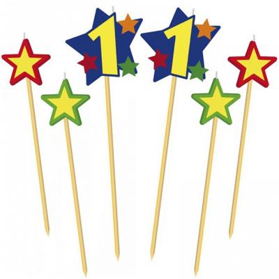 Prikker kaarsjes cijfer 11 - Taartkaarsen