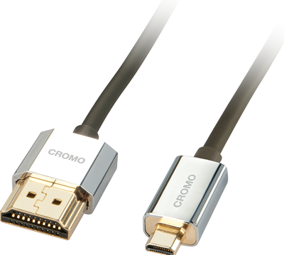 Kabel HDMI naar Micro HDMI LINDY 41682 2 m Zilverkleurig Zwart