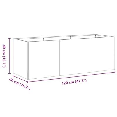 Plantenbak 120x40x40 cm gegalvaniseerd staal