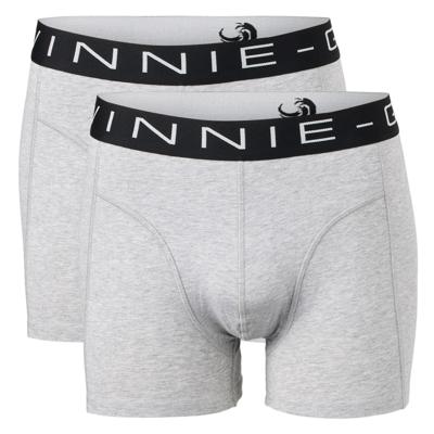 Vinnie-G Boxershorts 2-pack Grey Melange Black-XXL